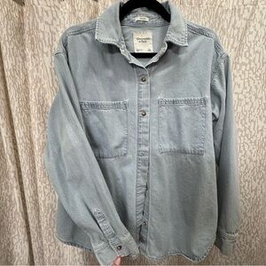 Abercromb & Fitch Oversized Denim Shirt